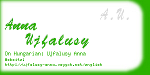 anna ujfalusy business card